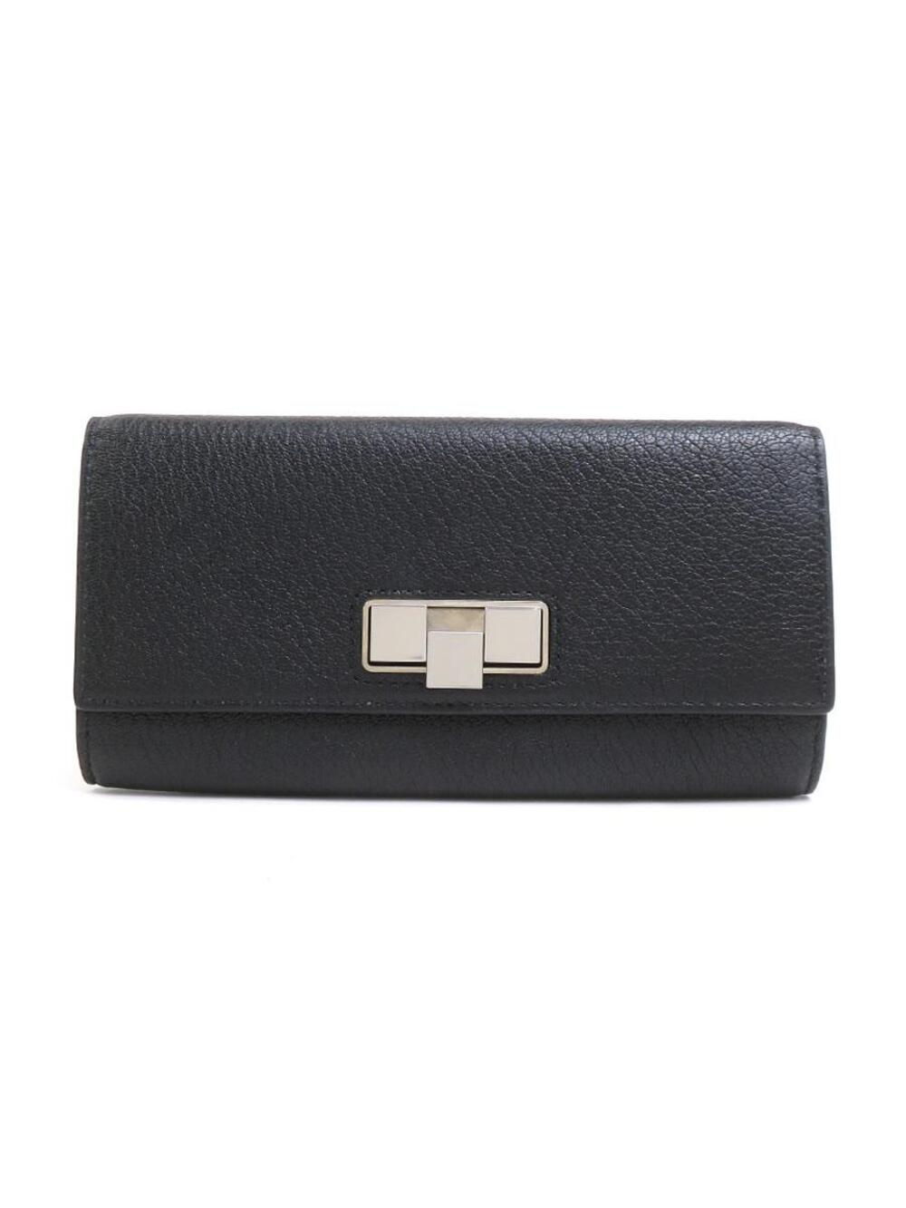 Auth Bottegaveneta Long Wallet Black #367774B25B